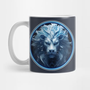 Blue 3D Lions Head Mug